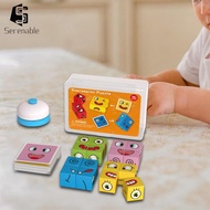 [Serenable] Cube Building Blocks Game Wooden Travel Games Logical,Face Changing Cube Face Changing C