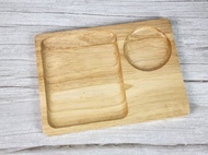 MINIWOOD จานหลุม ถาดหลุม จานไม้ใส่อาหาร ถาดไม้ Food grade Wooden plate