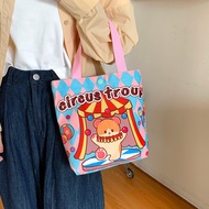 [WELOVE] Tote Bag Female Canvas Small Tote Bag 2024 Korean Version Lunch Box Bag Commuter Large Capacity Lunch Bag Manufacturer