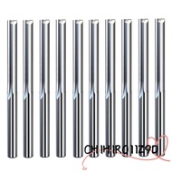 CHIHIRO11Z9D Milling Cutter, Solid Carbide Steel 3.175 4mm Shank End Mill, CNC Tool Straight Slot 2 