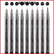 APPEAEA 9Pcs/Set Art Pens, Multiliner Black Ink Sketch Pens,  Writing/Painting/Sketch Fine Point Art