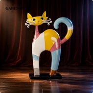 [Garende] Cartoon Feline Figurine Creature Shape Colorful Feline Sculpture House