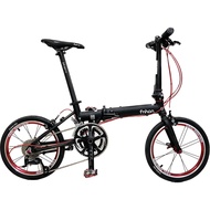 FNHON (Unassembled)Zephyr 349 16 inches RIM V Brake 18s Folding Bike - Matt Black/Red