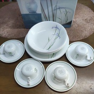 Corelle Set 20pcs Shadow Iris(cawan vitrelle,pinggan rimmed)