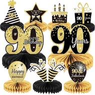 9 Pieces 90th Birthday Decoration 90 th Birthday Centerpieces for Tables Decorations Cheers to 90 Ye