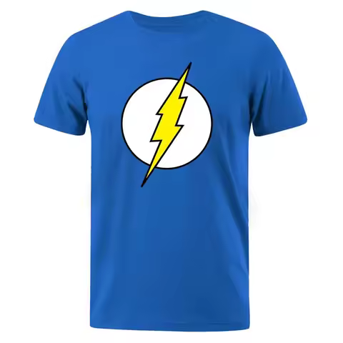The BIG BANG Theory T Shirt The Lightning Print T-Shirt For Men Cotton Oversized Clothing Casual Str