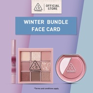 3CE Hue Are You - Winter Bundle (Shine Reflector Lipstick + Multi Eye Color Palette + Blushlighter)