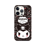 (เคสคอมโบ)เคสไอโฟน Sanrio Kuromi แท้ 100% สำหรับ iPhone16 เคส 16pro 16promax เคส 15promax 15pro 15 เ