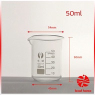 Local home บีกเกอร์ แก้ว ขนาด 50ml 100ml 200ml and 250ml พร้อมส่ง Glass Beaker