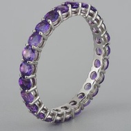 圓形紫水晶永恆戒指