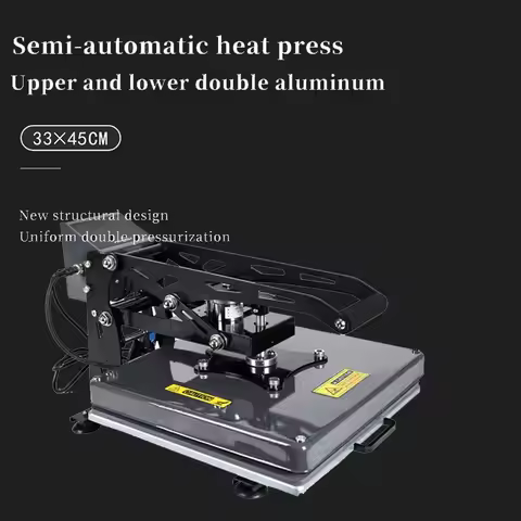Semi-automatic Heat Press Machine 33x45cm Digital Ironing Machine for T-shirt Transfer Design Artwor