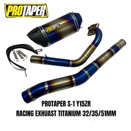 LC135 4S LC135 5S Y15 V1-V2 ( TITANIUM ) EXHAUST RACING PROTAPER S-1 S1 32MM 35MM (CUTTING AHM M3)STAINLESS STEEL