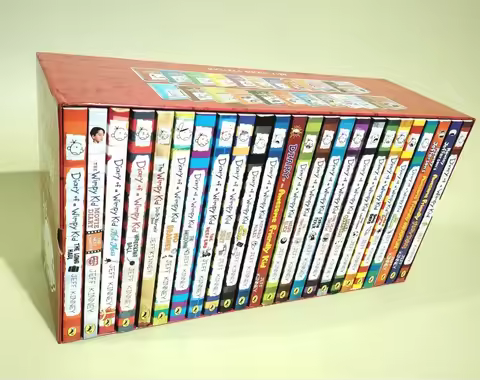 24 Books English Diary of a Wimpy Kid Comic Novel Storybook Children Daily Reading Book Gift Age 6-1