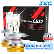 2PCS Universal H1 H4 H7 LED Car Headlight Bulbs, 28W 4000LM 6000K Cool White