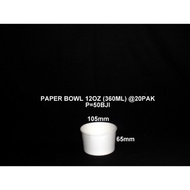 [LF] Paper bowl / meatball bowl 360ml 500ml 650ml 800ml 12oz / 17oz / 22oz / 27oz (25pcs)
