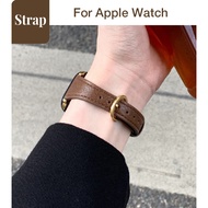 女士 细款 马蹄扣 真皮 表带 百搭 Strap for Apple Watch S12 S11 SE3 Ultra4 Ultra3 S10 S9 S8 SE S7 S6 Ultra 49mm 46m
