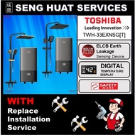 🛠️🛠️ FREE INSTALLATION 🛠️🛠️ TOSHIBA TWH-33EXNSG[T] INSTANT WATER HEATER WITH CLASSICLA  RECTANGLE RAIN SHOWER SET