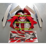 YAMAHA Y125 Y125Z Y125ZR BODY COVER SET MERAH PUTIH BUTTER R CARBEN CHROME WITH STICKER YAMAHA Y 125