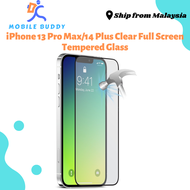 MB iPhone 13 Pro Max/14 Plus Clear Full Screen Tempered Glass Screen Protector Skrin Pelindung Skrin Tinted