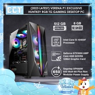 (2023 Latest) Verena P1 Exclusive Huntkey RGB TG Gaming Desktop PC (i5-10400F 4.30GHz,GTX1650-4GB,51