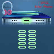 【Pandahuo】 10pcs สำหรับ Type-C iPhone Apple 13 Pro Luminous CHARGING Port Anti-Scratch Sticker