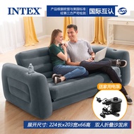 Intex Inflatable Sofa Bed Multifunctional Foldable Bed Simple and Lightweight Living Room Double Sma