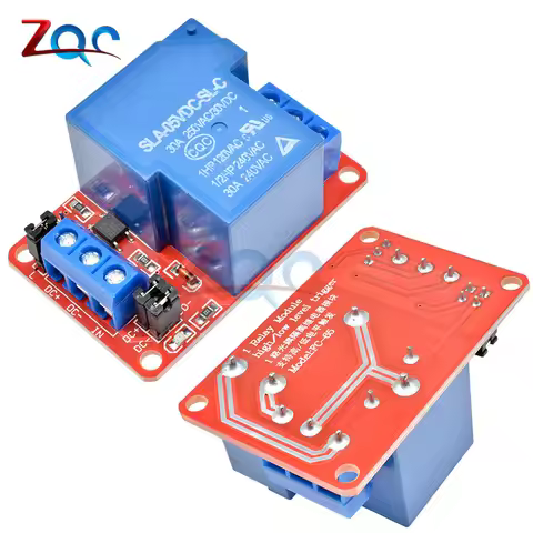 DC 5V 12V 24V 30A High Power 1-Channel Relay Module With Optocoupler H/L Level Triger for Arduino Me