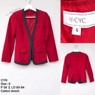 MERAH Cyn empowere work wear plain red blazer office work office