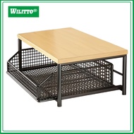 Hardwood Shelf Organizer Countertop Storage Solution Double-tier Kitchen Countertop Organizer with W