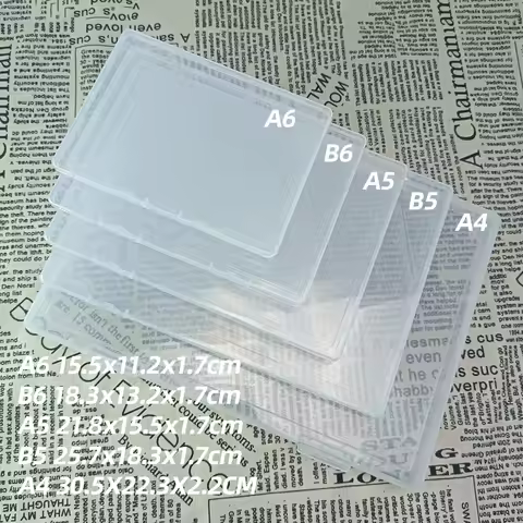 A4 size PP box A5 Rectangle Plastic box with buckle Transparent Recyclable PP Plastic Box for Docume