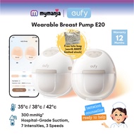 Eufy E20 HeatFlow Double Electric Wearable Breast Pump - App Control  (24mm flange  plus 17mm, 19mm 