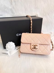 代購店賣緊38,800 💗Chanel Flap bag 魚子醬 Light Beige Caviar 米色 CF扣相機包