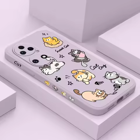Cat String Ball Phone Case For Huawei P50 P40 P30 P20 Nova 10 10SE 9 9SE Mate 50 50E 40 30 20 Pro Li