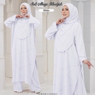 Suit Abaya Khadijah Jubah Seluar Muslimah Labuh Set Baju Dan Seluar Umrah Haji Travel Plussize - WHI
