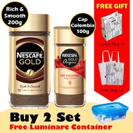 NESCAFE GOLD Jar 200g + Cap Colombia 100g with FREE GIFT
