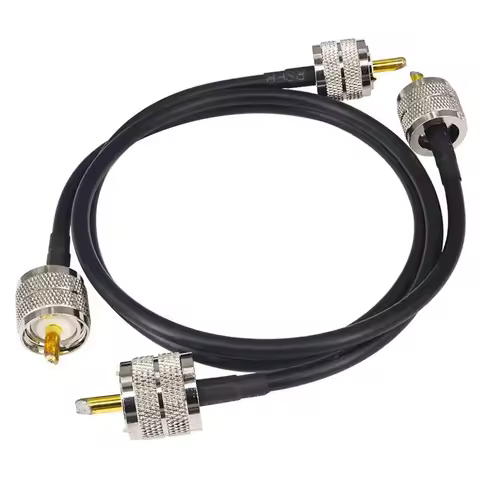 Pack Of 2 CB Radio Antenna Cable 50Cm PL259 UHF Male To Male RG58 Coaxial Patch Lead For Amateur Ham