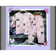6-7 Years Old Girls Cherry Maruko Sisters+Full Picture Trousers Ice Silk Pajamas