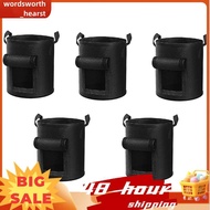 5Packs 10 Gallon Potato Grow Bag, Heavy Duty Potato Bags for Growing Potatoes Fabric Potato Grow Bag