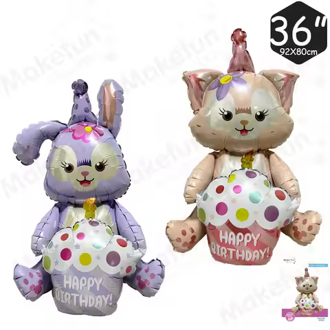 Cartoon LinaBell Stellalou Cake Children's Birthday Party Decoration Individually Packaged Aluminum 