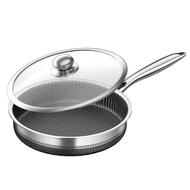 Frying pan non-stick frying pan dumpling frying pan press frying pan stainless steel frying pan fried egg steak pan pancake pan non-stick pan household stove universal 【Direct from Japan】