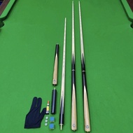 HOT 3/4 Cue with Black Box 2 Piece PU Black Petak Alloy (Have Extension)