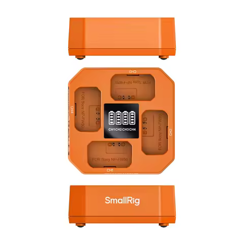SmallRig 4-Channel NP-FW50 Battery Charger 45W PD Quick Charging for Sony A6400 ZV-E10 A7S II 5749