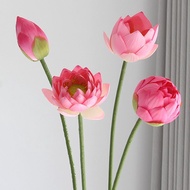 High-End Lotus Artificial Flower Feel Lotus Leaf Chinese Lotus Artificial Flower Living Room Props F