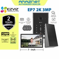 Ezviz EP7 2K 3MP Solar-Powered Doorbell Two-Way Talk Weatherproof Design Doorbell READY STOCK