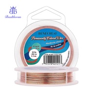 1roll Round Craft Copper Wire Raw(Unplated) 0.6mm 22 Gauge