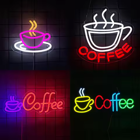 Coffee Neon Signs For Wall Decor,LED Neon Lights Decor For CoffeeBar,CoffeeStation,CoffeeShop Window