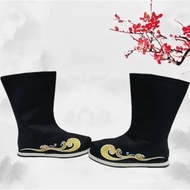 Ancient Costume Hanfu Boots Men Ancient Shoes Cloth Boots Opera Shoes Han Shoes Ancient Style Men's 
