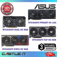 Asus RTX 4060 TI 16GB / 8GB ROG STRIX /  DUAL / WHITE / PROART / TUF GAMING OC Nvidia GeForce RTX4060TI GPU Graphic Card