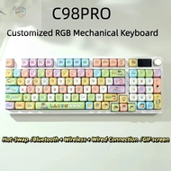 Vistas  Lychee Gaming C98PRO 98-key Display Screen 2.4g Wireless Bluetooth Wired Three-mode Customiz