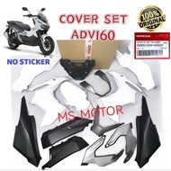 COVERSET ADV160 ORIGINAL BSH WHITE SILVER GREY 06900-K0W-M30ZA BODY COVER SET +STICKER STRIPE HONDA 